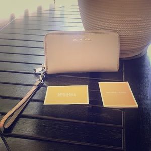 Michael Kors Gray Leather Wallet